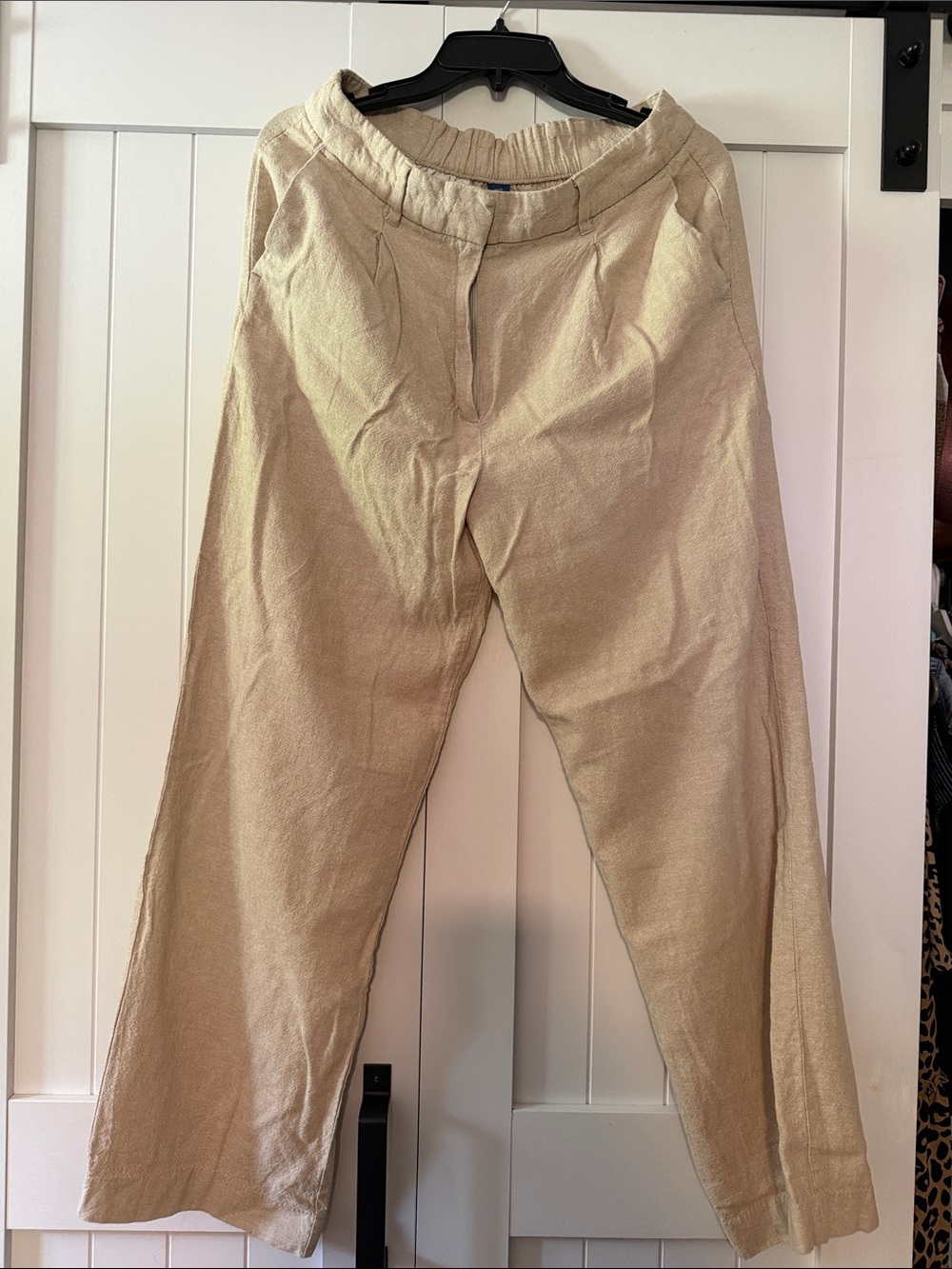 Old Navy Beige Linen-Blend Chinos